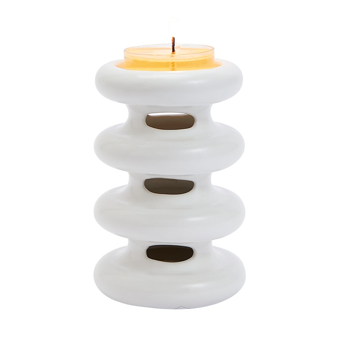 Abstract White Tealight/SmartScents Holder - PartyLite US