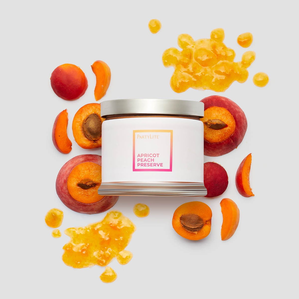 Apricot Peach Preserve 3-Wick Jar Candle - PartyLite US