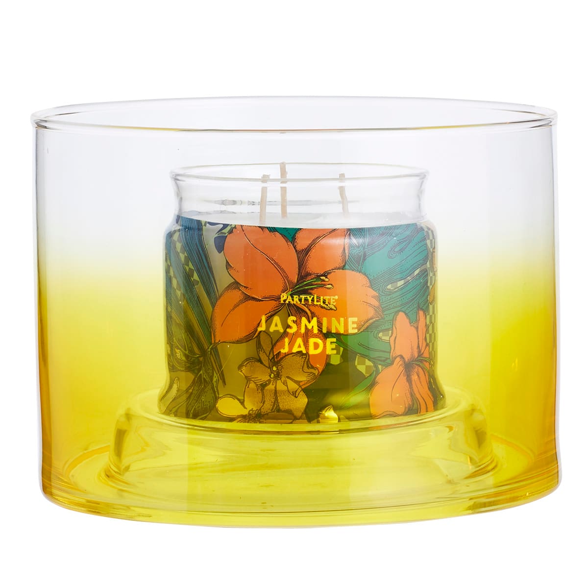 Blown Glass Yellow Ombré Jar Holder - PartyLite US
