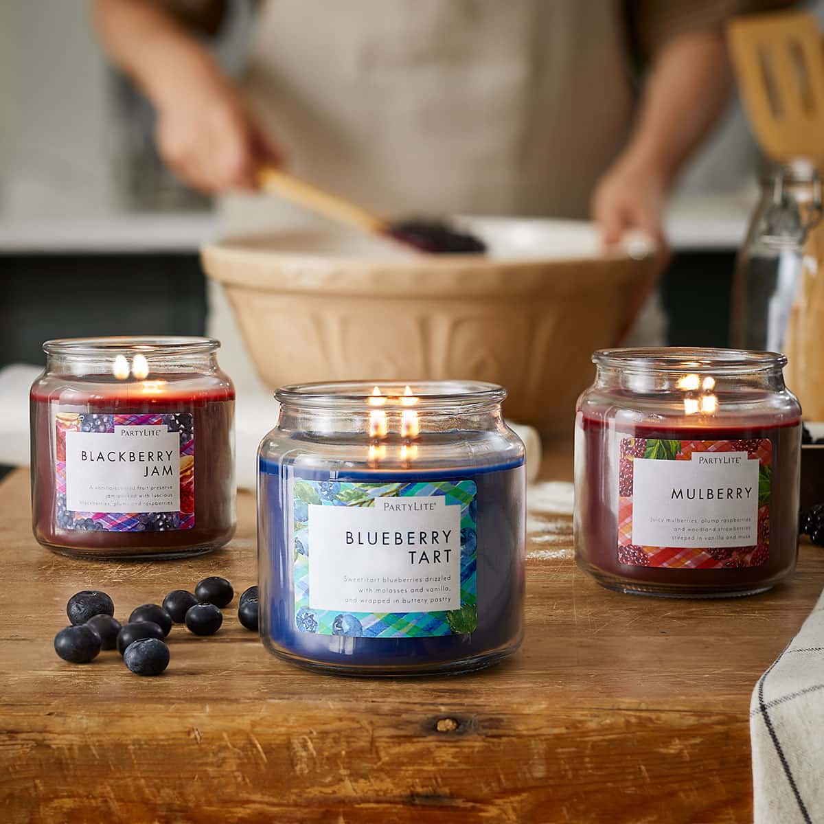 Blueberry Tart Farm Stand Favorites Jar Candle - PartyLite US