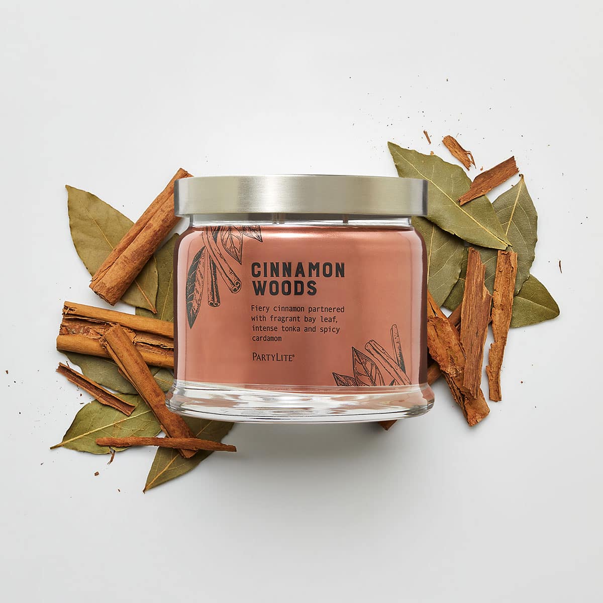 Cinnamon Woods 3-Wick Jar Candle - PartyLite US