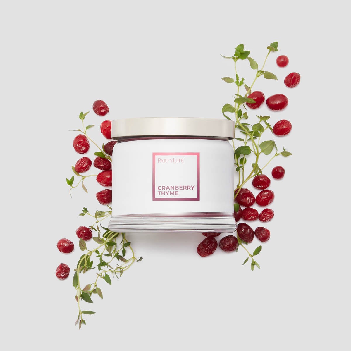 Cranberry Thyme 3-Wick Jar Candle - PartyLite US