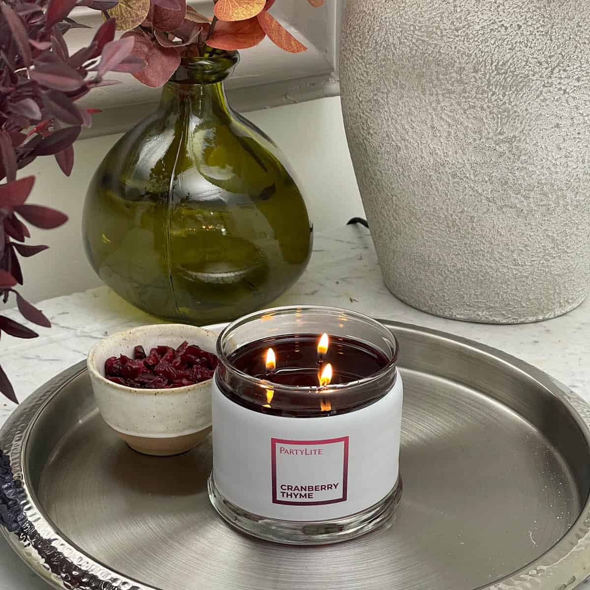 Cranberry Thyme 3-Wick Jar Candle - PartyLite US