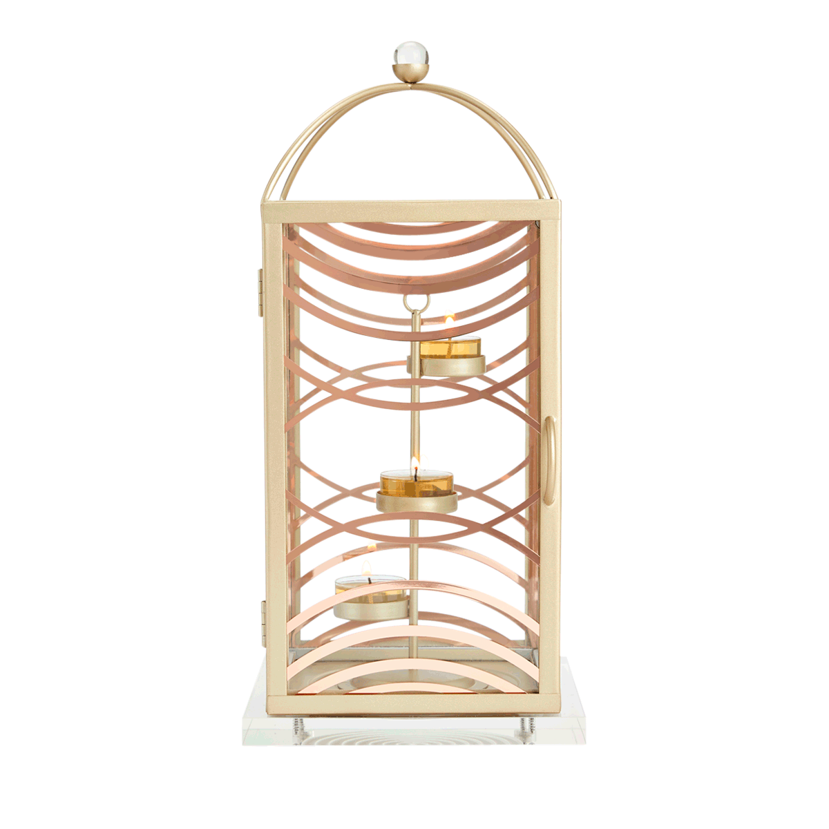 Curved Lines Lantern - Small - PartyLite US