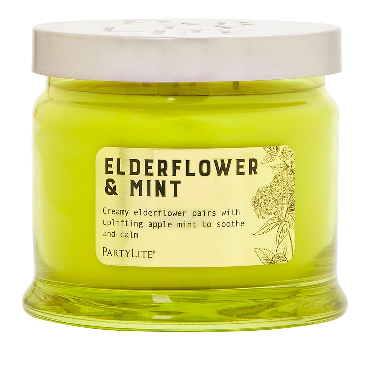 Elderflower & Mint 3 Wick Jar Candle - PartyLite US