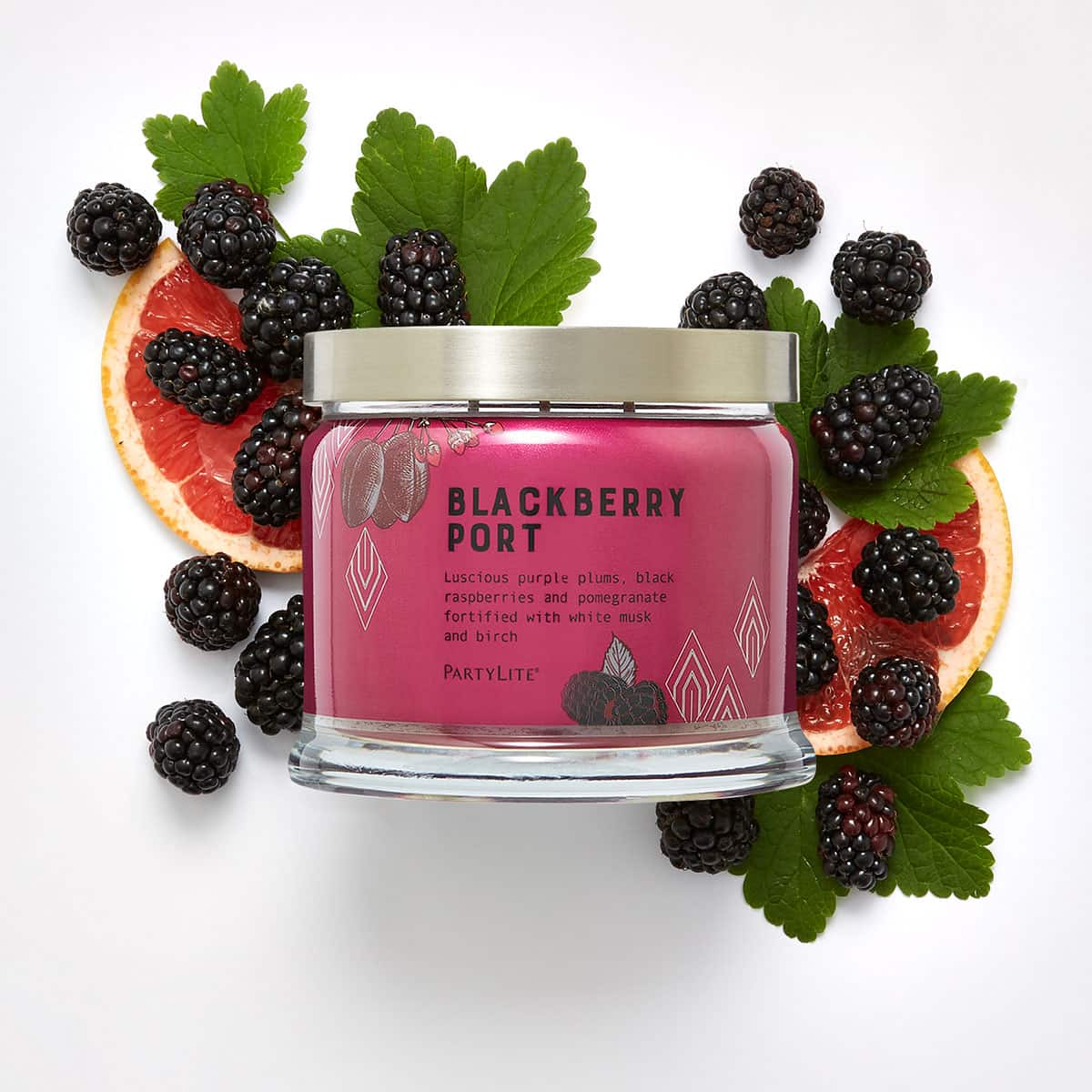 Blackberry Port 3-Wick Jar Candle - PartyLite US