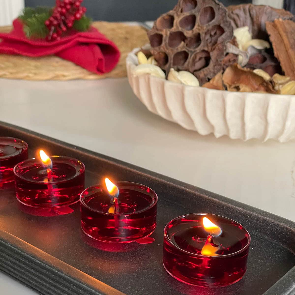 Firewood & Holly Universal Tealight® Candles - PartyLite US