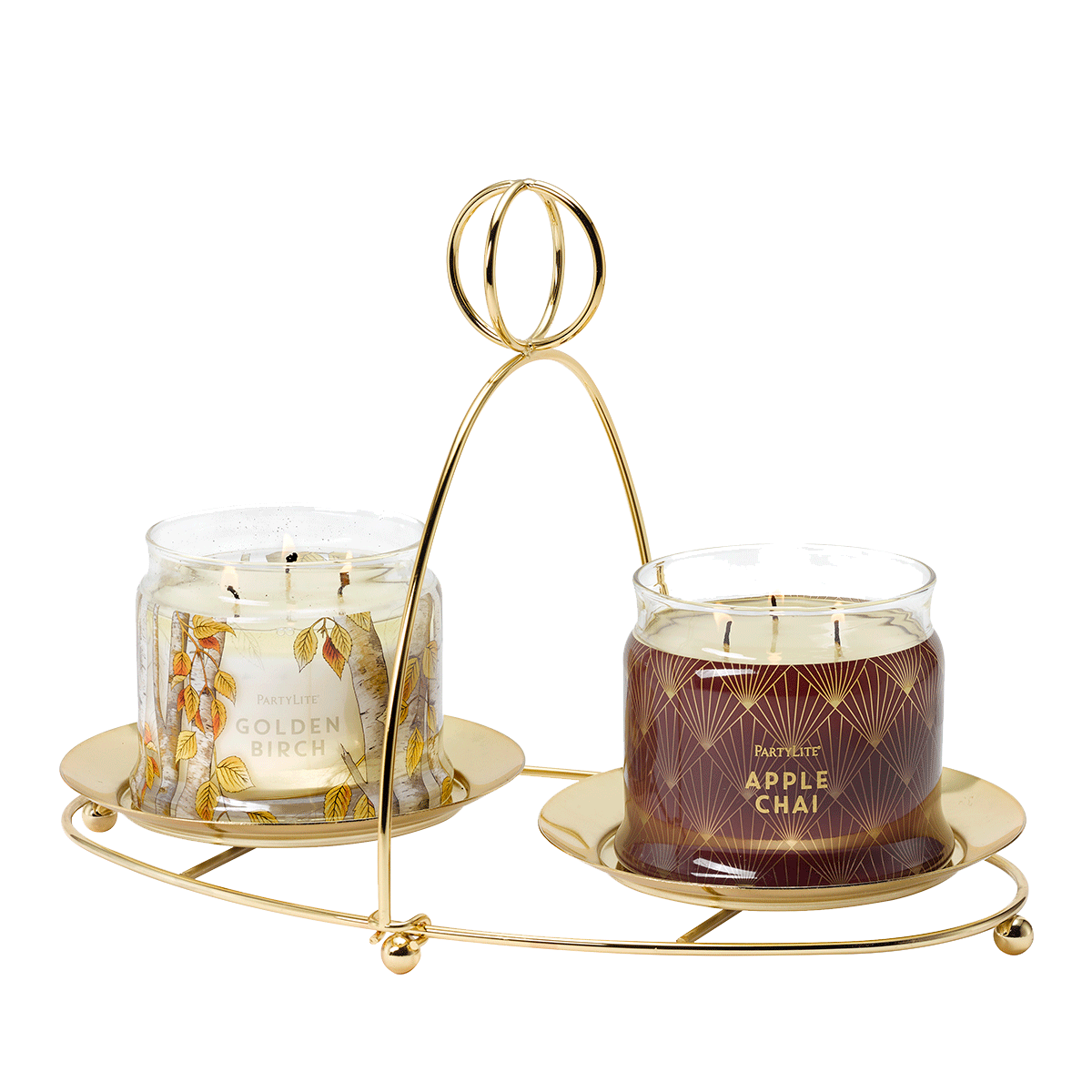 Gold Mix & Mingle Double Jar Display Stand - PartyLite US