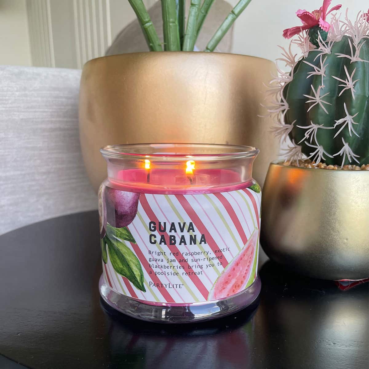 Guava Cabana 3-Wick Jar Candle - PartyLite US