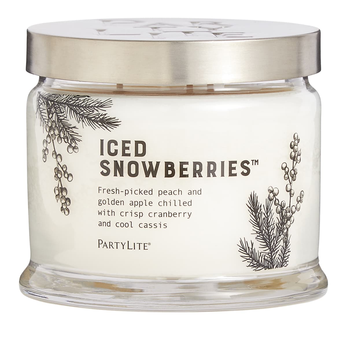 Iced Snowberries™ 3-Wick Jar Candle - PartyLite US