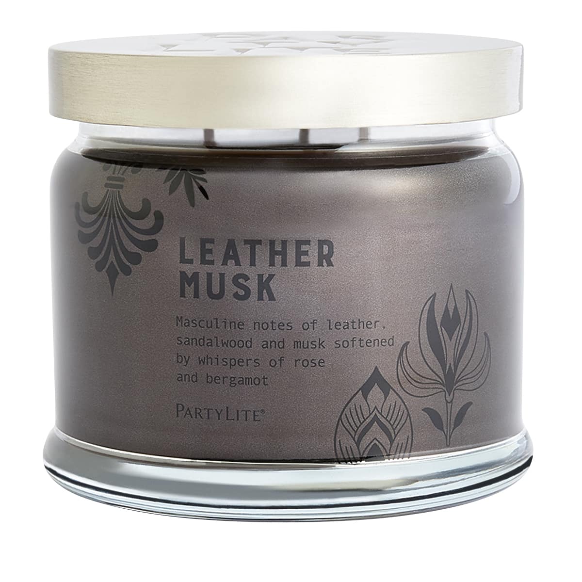 Leather Musk 3-Wick Jar Candle - PartyLite US