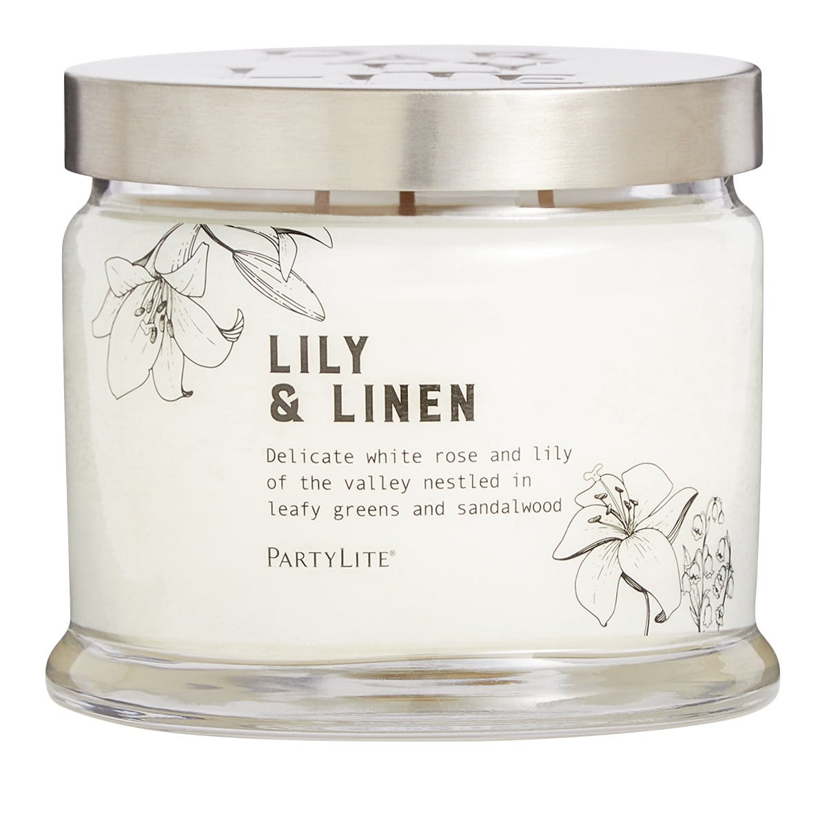 Lily & Linen 3-Wick Jar Candle - PartyLite US