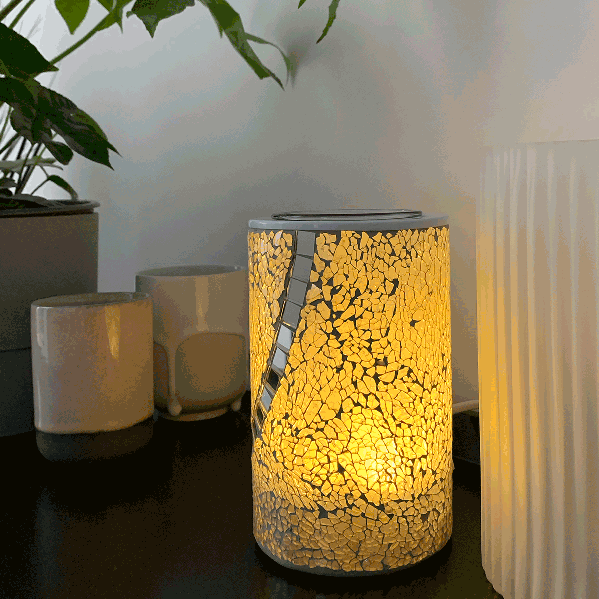 Modern Crushed Mosaic Electric Wax Melt Warmer - PartyLite US