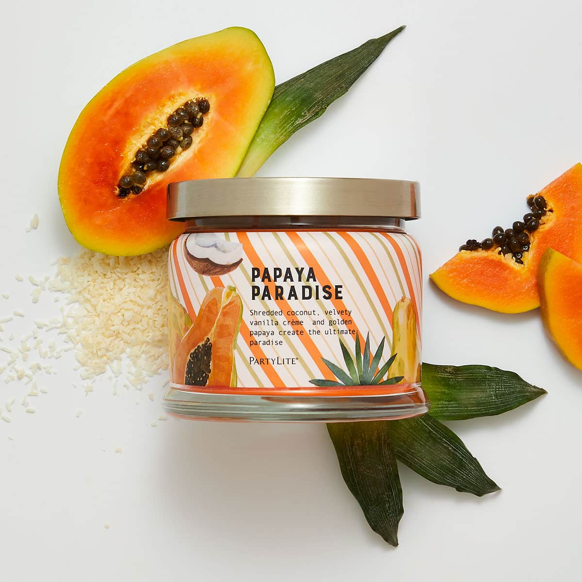 Papaya Paradise 3-Wick Jar Candle - PartyLite US