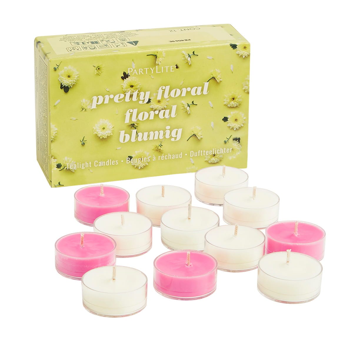 Pretty Floral 12-Piece Tealight Candles Sampler - PartyLite US