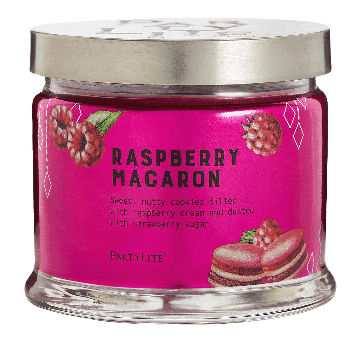 Raspberry Macaron 3-Wick Jar Candle - PartyLite US
