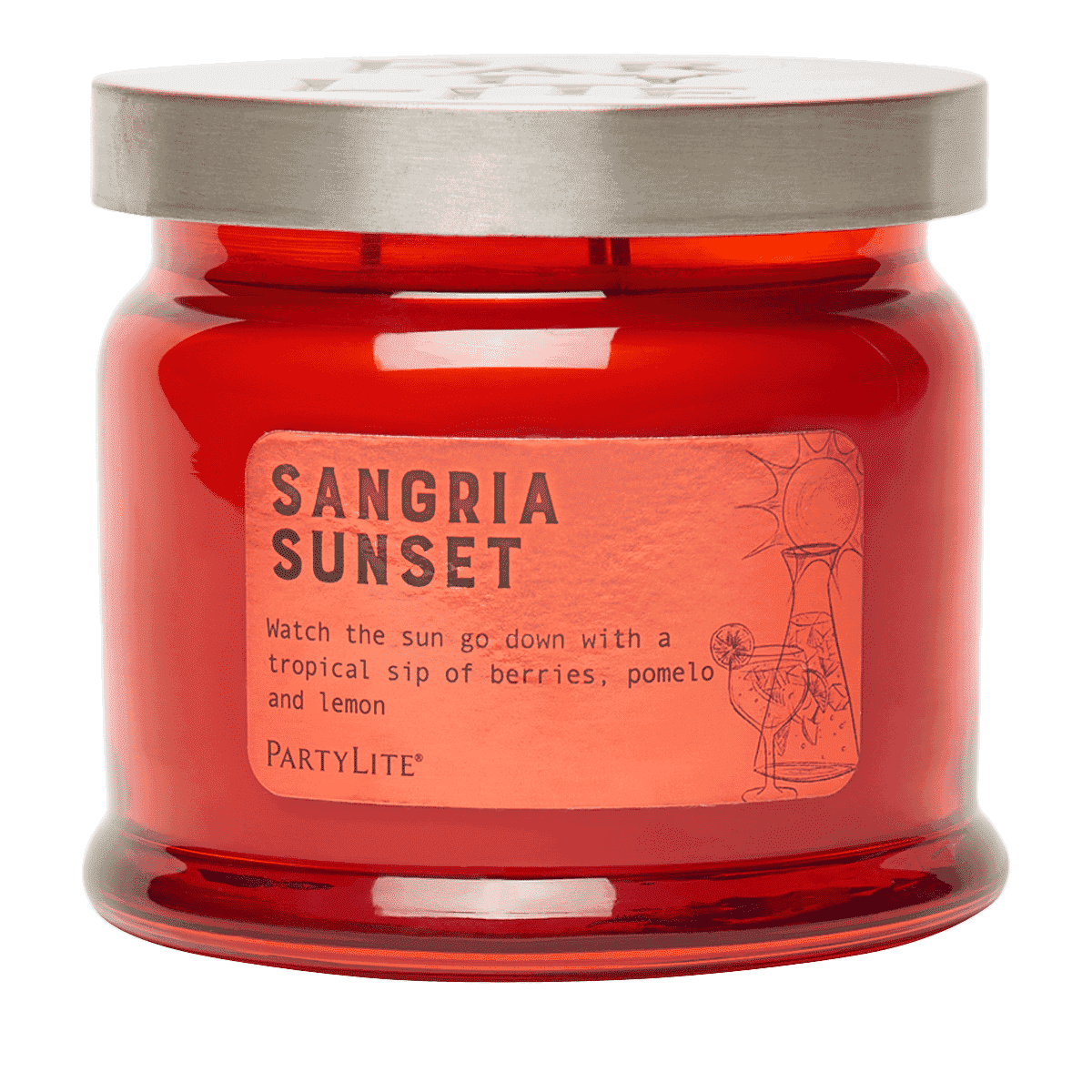 Sangria Sunset 3 Wick Jar Candle - PartyLite US
