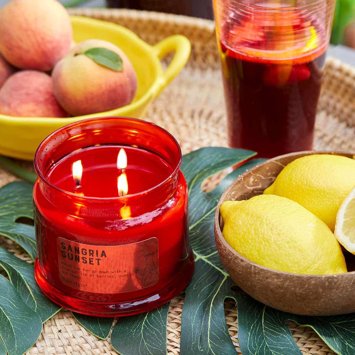 Sangria Sunset 3 Wick Jar Candle - PartyLite US