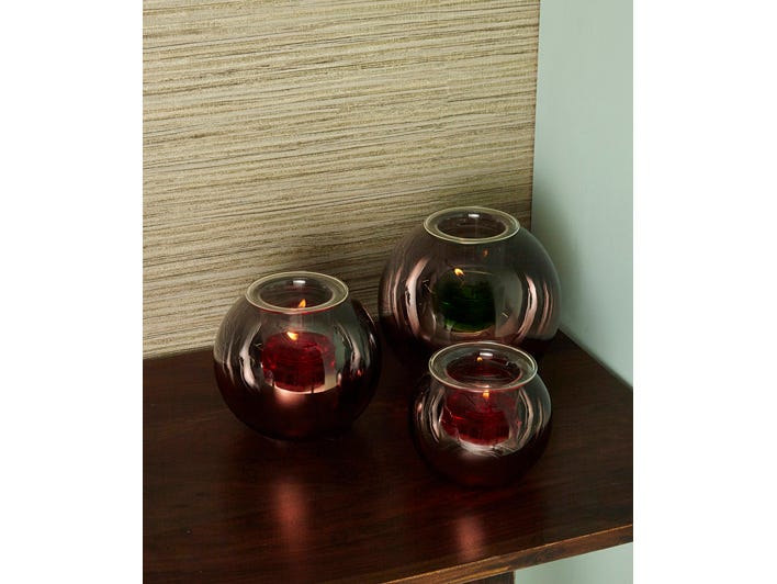 Silvery Copper Tealight Candle Holder – Medium - PartyLite US