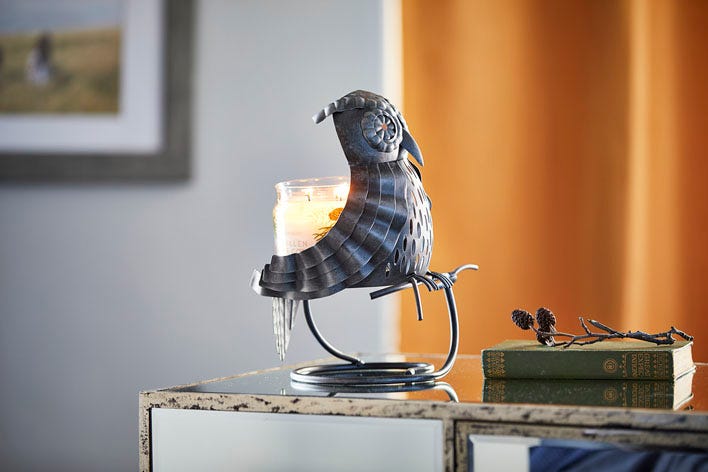 Silvery Night Owl Jar Candle Holder - PartyLite US