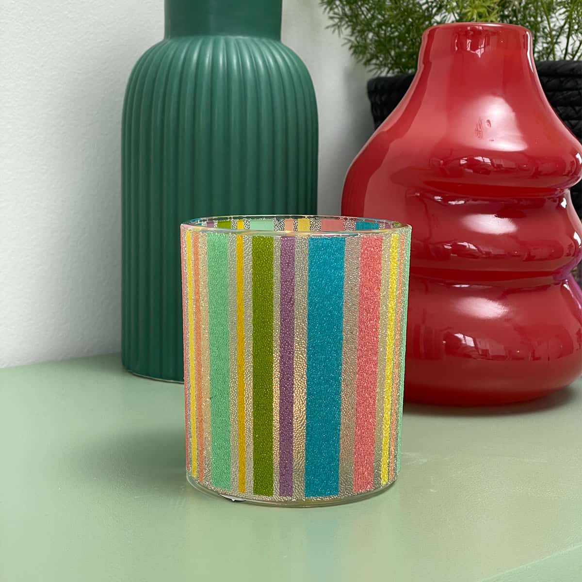 Sugared Stripes Tealight Holder - PartyLite US