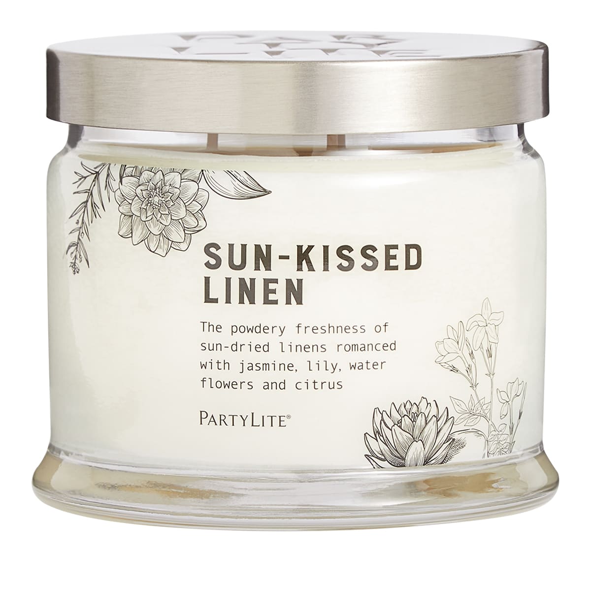 Sun-Kissed Linen 3-Wick Jar Candle - PartyLite US