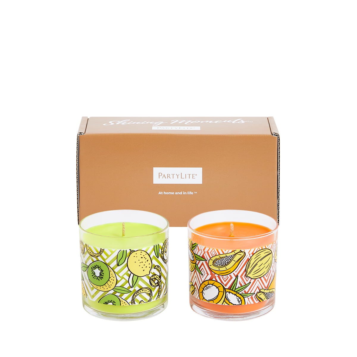 Sunshine Paradise Mini Jar Pair – Kiwi and Papaya - PartyLite US