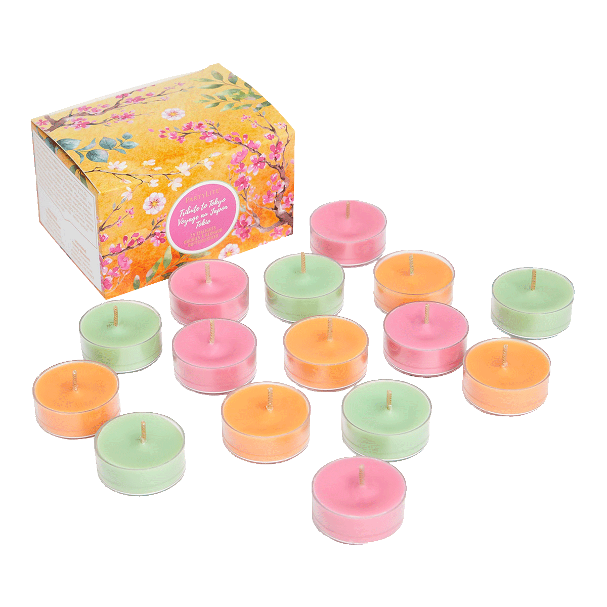 Tribute to Tokyo 15-Piece Tealight Candle Sampler - PartyLite US