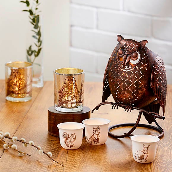 Woodland Owl Tealight Candle Holder - PartyLite US