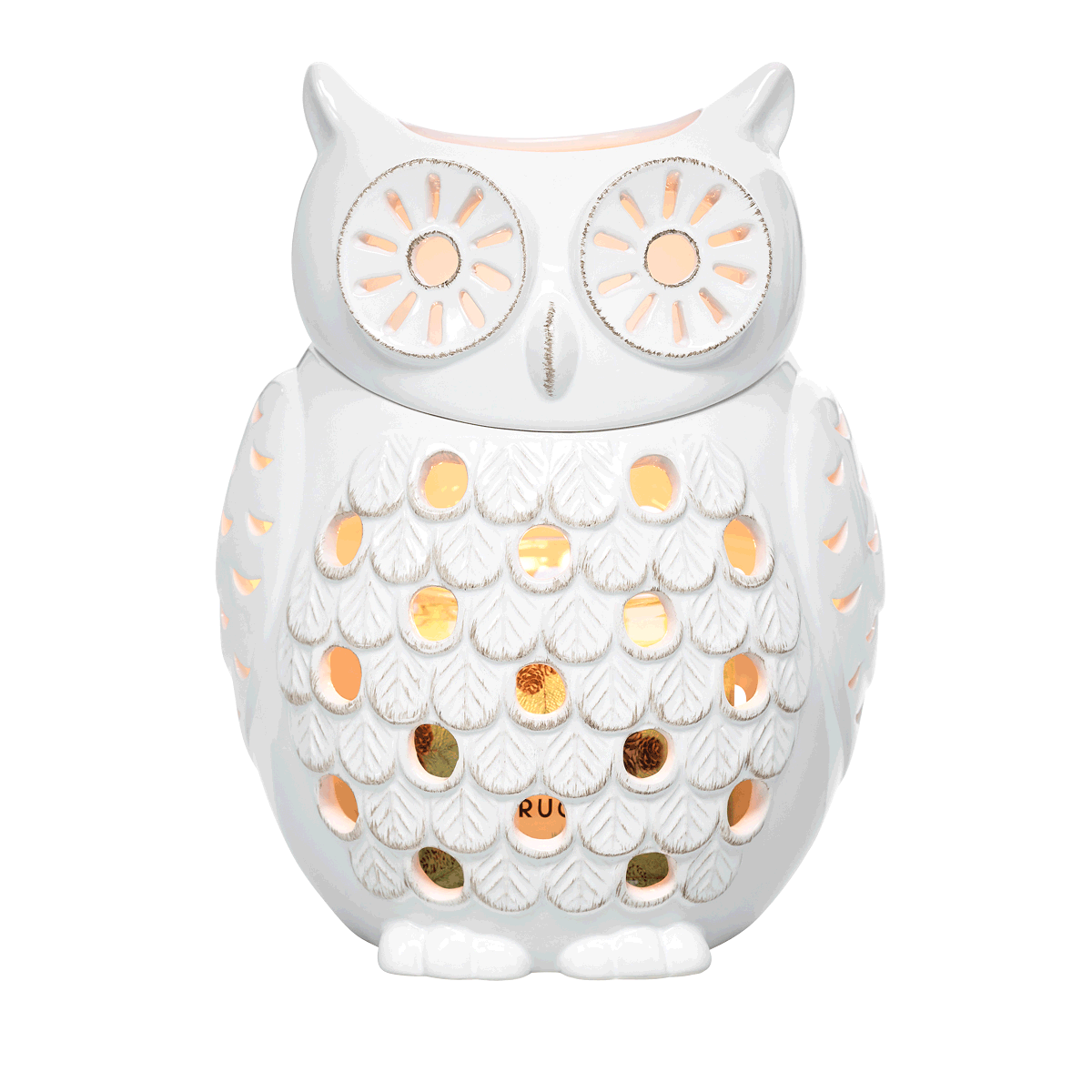 Woodland Snow Owl Jar Candle Holder - PartyLite US